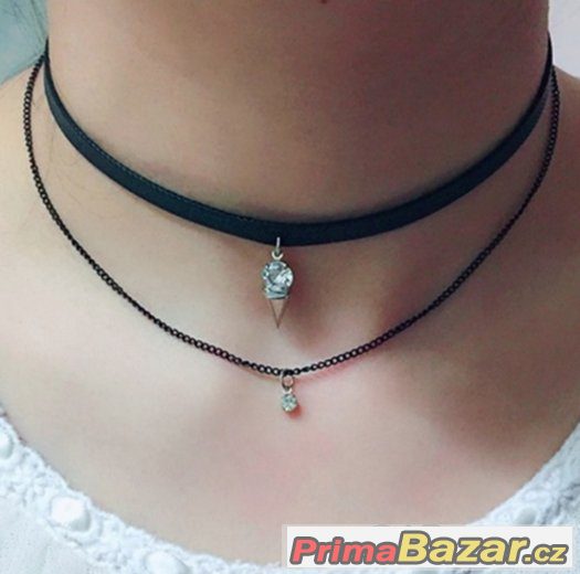 Krásný dvojitý tattoo choker – fotografie 1