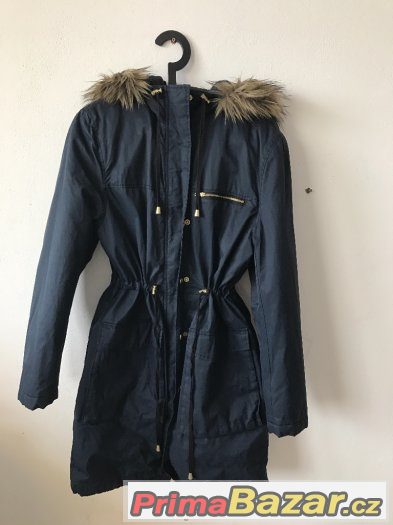 Tmavomodrý zimní kabát/parka H&M – fotografie 1
