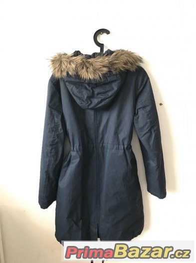 Tmavomodrý zimní kabát/parka H&M – fotografie 2