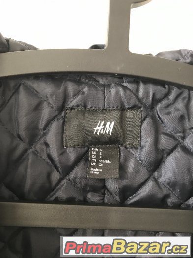 Tmavomodrý zimní kabát/parka H&M – fotografie 3