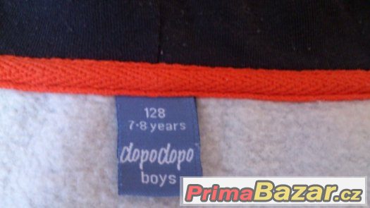 Chlapecká mikina s kapucí, vel.128, zn.Dopodopo – fotografie 4
