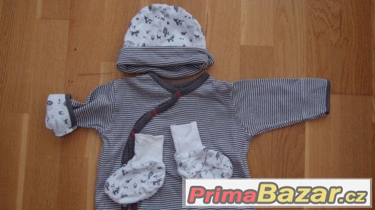 Komplet overal + čepička + bačkůrky vel. 62 – fotografie 1