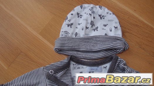 Komplet overal + čepička + bačkůrky vel. 62 – fotografie 3