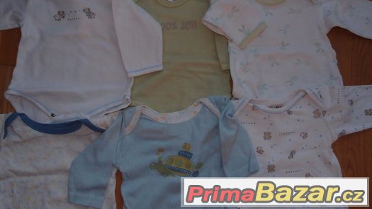 Balík 6 ks body s dlouhým rukávem vel. 68 – fotografie 1