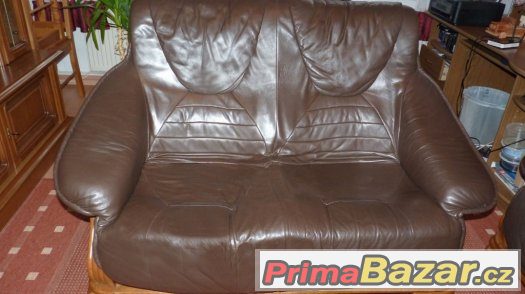 Kožená rustikální sedací souprava 3+2+1 Rumburk – fotografie 2