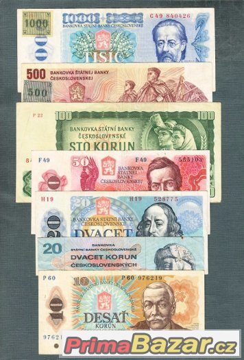 Staré bankovky - sestava 1961-1988 - 7 kusů – fotografie 1