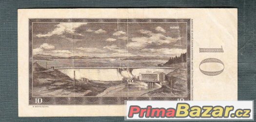 Staré bankovky - 10 kčs 1960 VZÁCNÁ serie F – fotografie 2