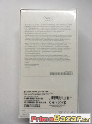iPhone SE 16GB space grey, nový, nerozbalený, 1 rok záruka – fotografie 2