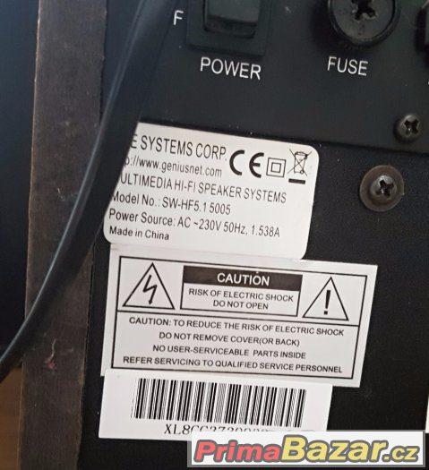 Reproduktory Genius SW-HF 5.1 5005, dřevo – fotografie 2