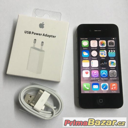 Apple iPhone 4S 16GB černý, 3 měsíce záruka, pěkný stav – fotografie 1