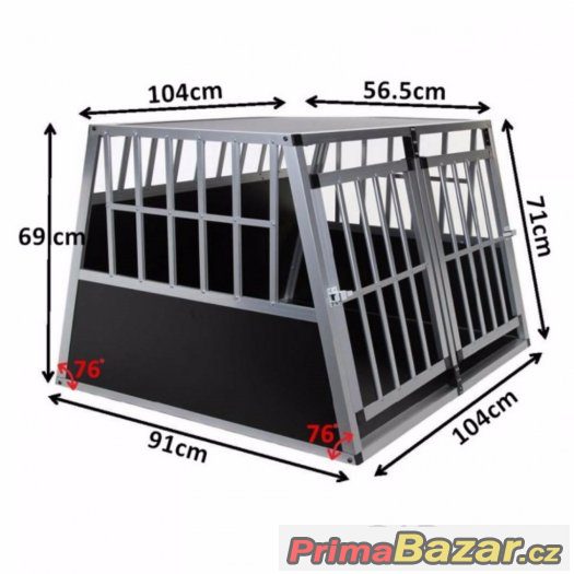 Přepravní,transportní box/klec pro psa,psy104cm,2x šikmý 76" – fotografie 1