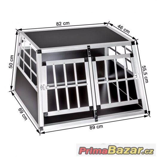Alu přepravní,transportní box/klec pro psa, psy, 50cm výška – fotografie 1