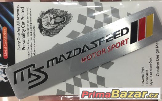 Hliníková samolepka MAZDA SPEED - nálepka – fotografie 1