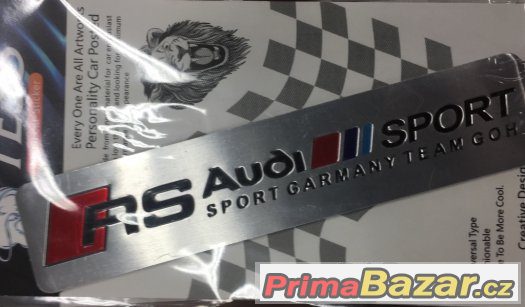 Hliníková samolepka AUDI QUATTRO S-Line RS - nálepka – fotografie 2