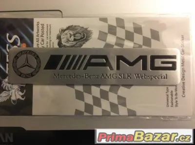 Hliníková samolepka Mercedes Benz AMG - nálepka