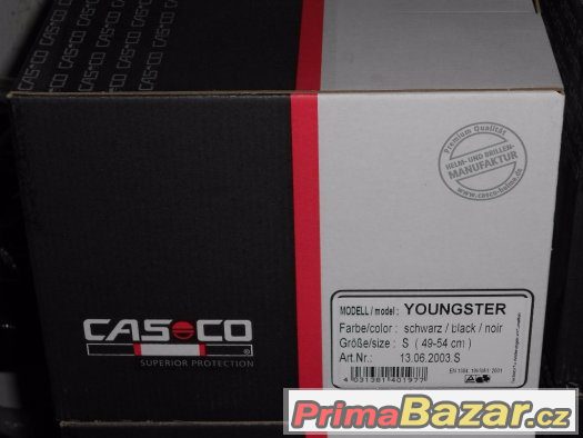 Casco youngster Schwarz/black/noir 49-54 cm velikost S NOVÁ – fotografie 2