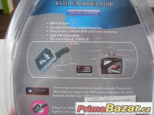 FM MODULÁTOR S MP4 PŘEHRÁVAČEM – fotografie 2