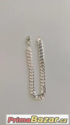 Stříbrný náramek masivní, pánský 925/1000
