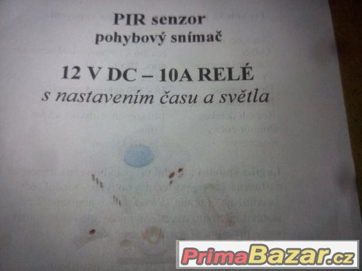 Pohybový senzor 12VDC, 10A relé. – fotografie 3