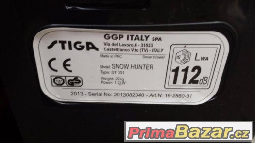 STIGA SNOW HUNTER,Předváděcí z 9999,-NA 5999,-DOPRAVA ZDARMA – fotografie 4