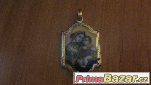Prvorepublikova krasna zlata Madonka-Svata Marie Matko Bozi – fotografie 2
