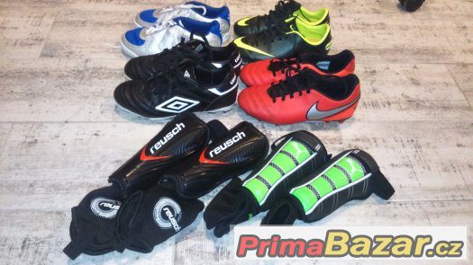 Dětské kopačky NIKE, HUMMEL, UMBRO, vel. 32,33,34EU,chrániče – fotografie 3