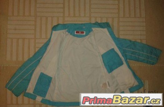 svetle modra detska jarni bunda na zip,128/134 sportovni,lev – fotografie 2