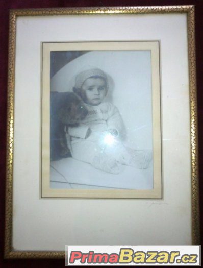 Cca.1930-orig.foto v luxus.rámu-Smutné dítko.Signováno-rarit – fotografie 1