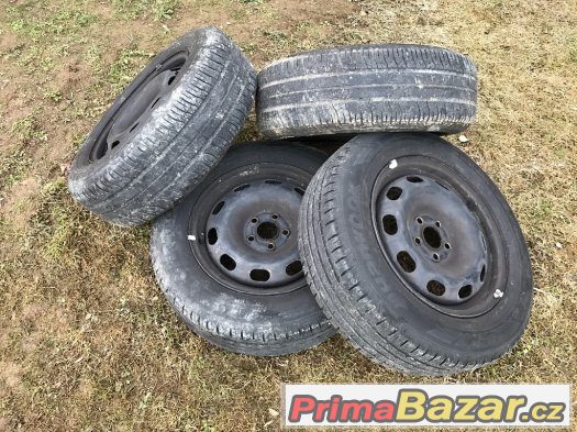 Pneu a plechové disky 5x100 195/65/15 dunlop + hankook – fotografie 2
