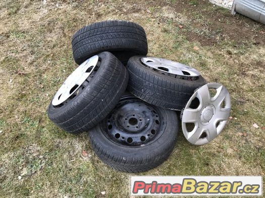 Zimní pneu s plechovými disky 5x100 Barum polaris 195/50/15 – fotografie 1