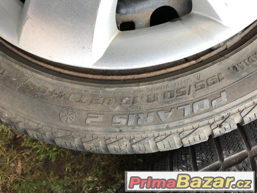 Zimní pneu s plechovými disky 5x100 Barum polaris 195/50/15 – fotografie 4