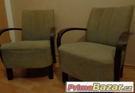 Párová křesílka k přečalounění z 50,let – fotografie 5