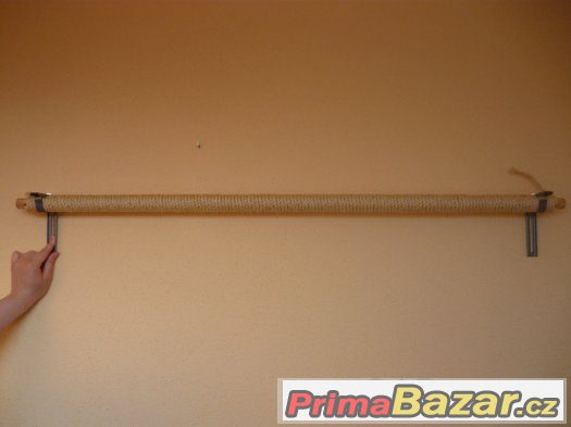KOČIČÍ VĚTEV - MASIVNÍ DŘEVO + SISAL - VČETNĚ KOVÁNÍ IKEA – fotografie 2