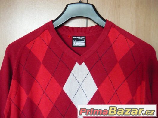 KVALITNÍ SPORTOVNÍ SVETR / PULOVER zn. DUNLOP SPORT KÁRO M/L – fotografie 2