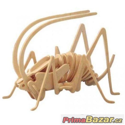 Dřevěné 3D puzzle Cvrček – fotografie 1