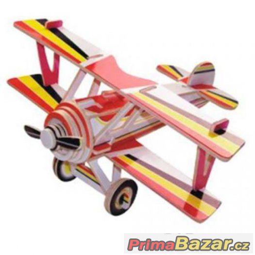 Dřevěné skládačky 3D puzzle letadla - Dvouplošník PC060 – fotografie 1