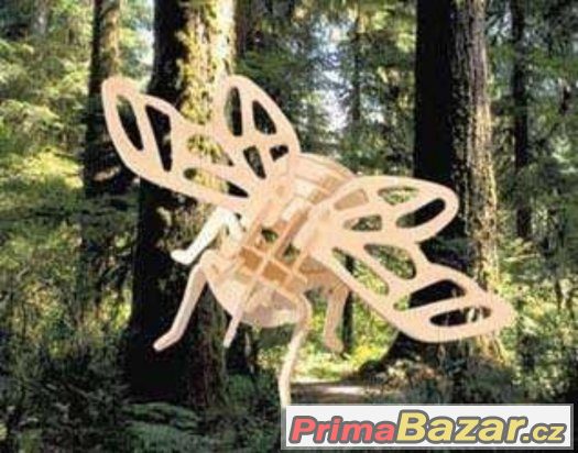 Dřevěné 3D puzzle dřevěná skládačka hmyz - Cikáda – fotografie 1