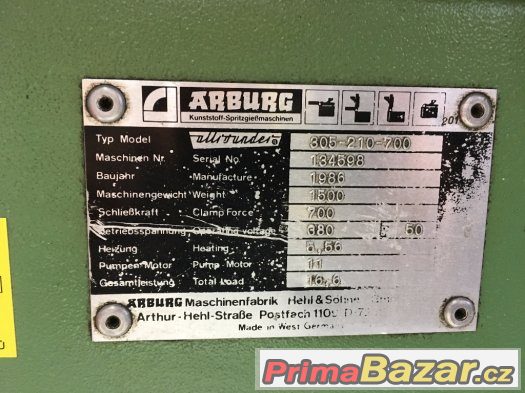 Vstřikovací lis Arburg 305 – fotografie 2