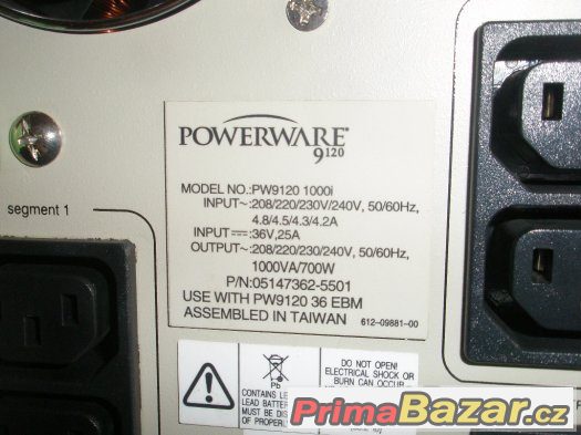 Záložní zdroj UPS Powerware 9120 1000VA / 700W – fotografie 3