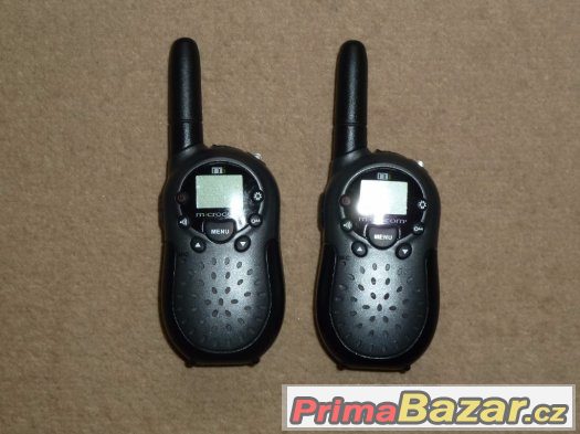 Dvě značkové vysílačky Microcom, provoz zdarma, 3-7km – fotografie 1