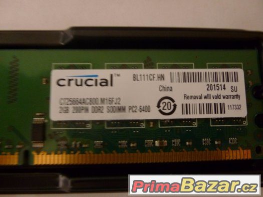 RAM DDR2 - 2GB 800 MHZ moduly pro INTEL/AMD – fotografie 2