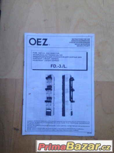pojistkový lištový odpínač oez fd.-3./l. – fotografie 3