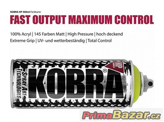 Akrylické spreje Kobra HP 400ml, NOVÉ – fotografie 2