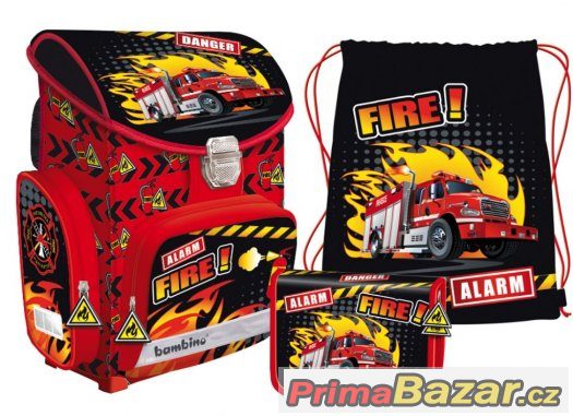 ŠKOLNÍ AKTOVKA BATOH 3v1 BAMBINO FIRE – fotografie 1