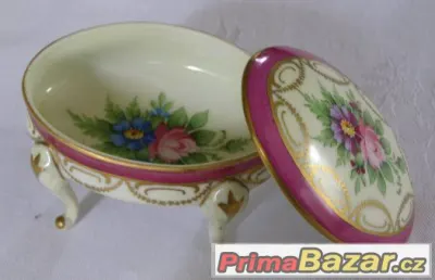Starožitná porcelánová kazeta na nožičkách EPIAG ROYAL