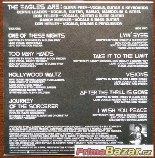 vinylové LP Eagles - One Of These Nights (1975) – fotografie 4