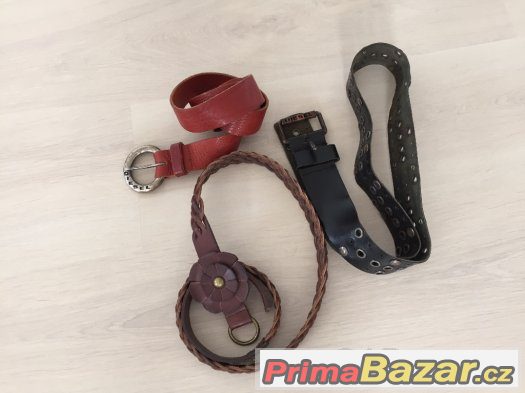 3x kožené opasky (Diesel, Benetton) – fotografie 1