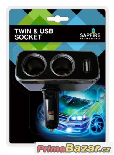 Rozdvojka do otvoru zapalovače s USB konektorem SCH-0431 – fotografie 1