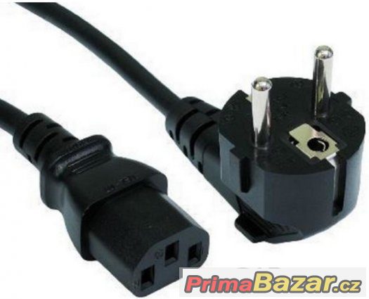 (STÁLE DOSTUPNÉ) napájecí 230V k PC černý 1.8m – fotografie 1