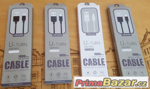 Datový Kabel USAMS - Lightning, USB-C, microUSB – fotografie 2